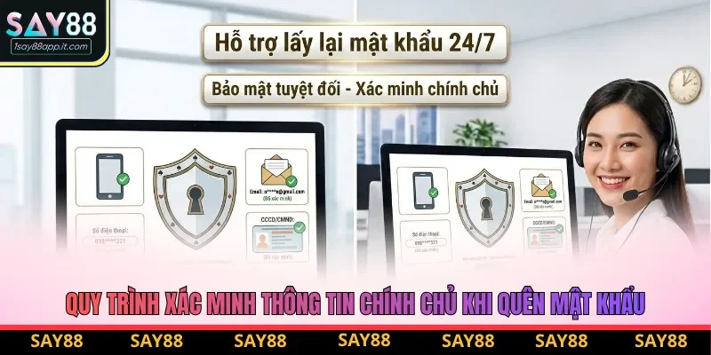 Quy trình xác minh thông tin chính chủ khi quên mật khẩu Quy trình xác minh thông tin chính chủ khi quên mật khẩu
