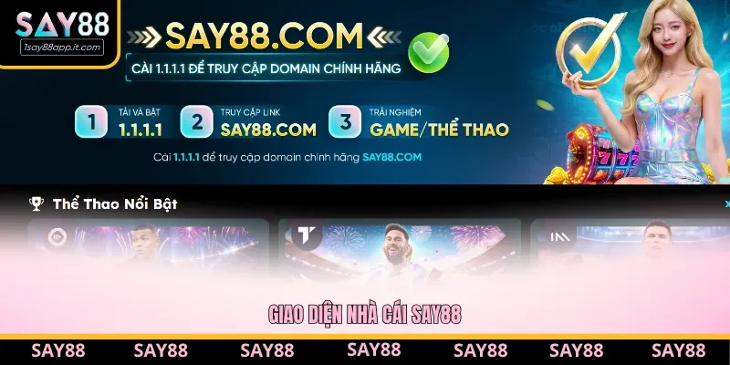 Giao diện trang chủ Say88 hiển thị các sảnh game giải trí đỉnh cao Giao diện trang chủ Say88 hiển thị các sảnh game giải trí đỉnh cao